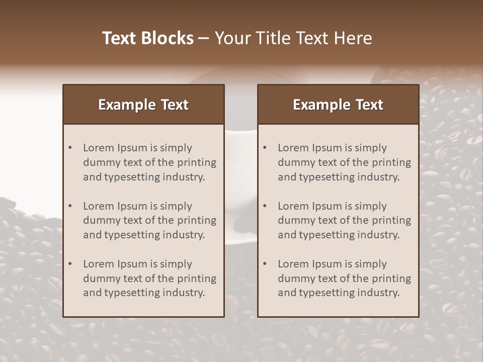 White Seed Caffeine PowerPoint Template
