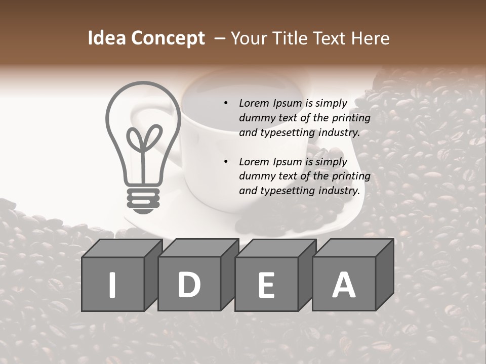 White Seed Caffeine PowerPoint Template