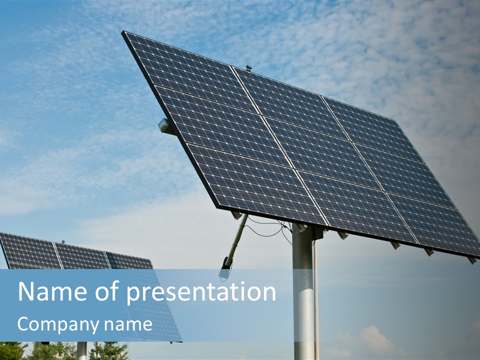 Alternative Energy Metal Sunlight PowerPoint Template