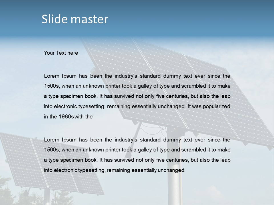 Alternative Energy Metal Sunlight PowerPoint Template