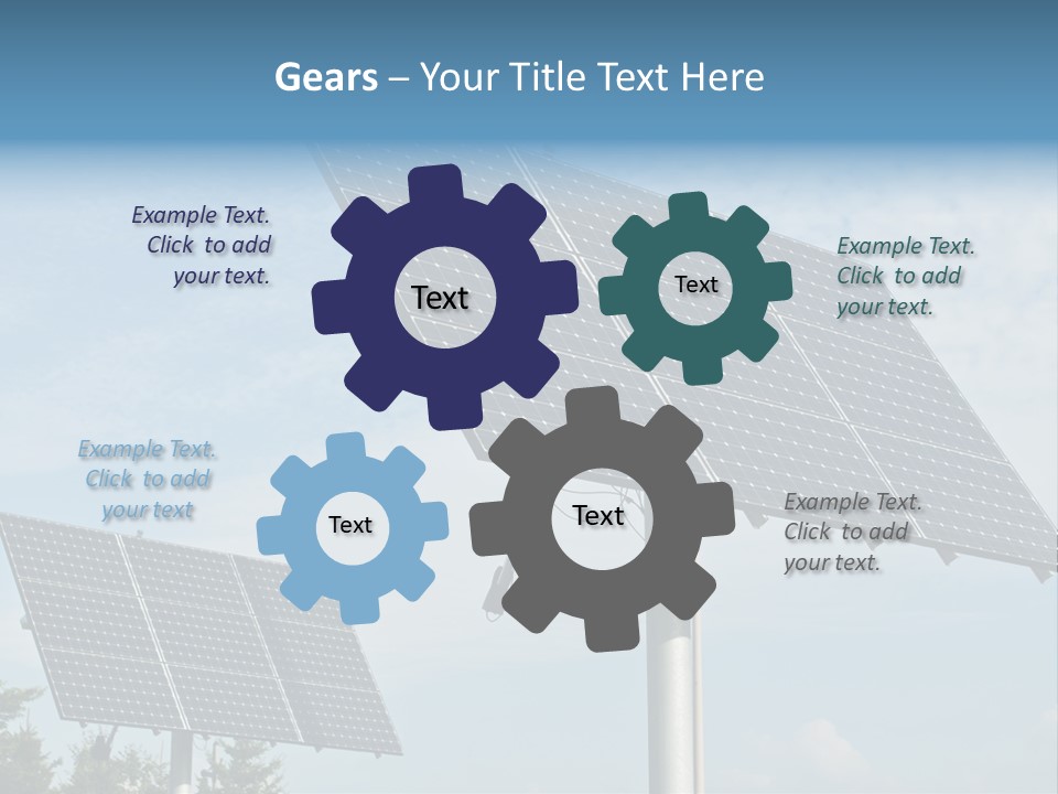 Alternative Energy Metal Sunlight PowerPoint Template