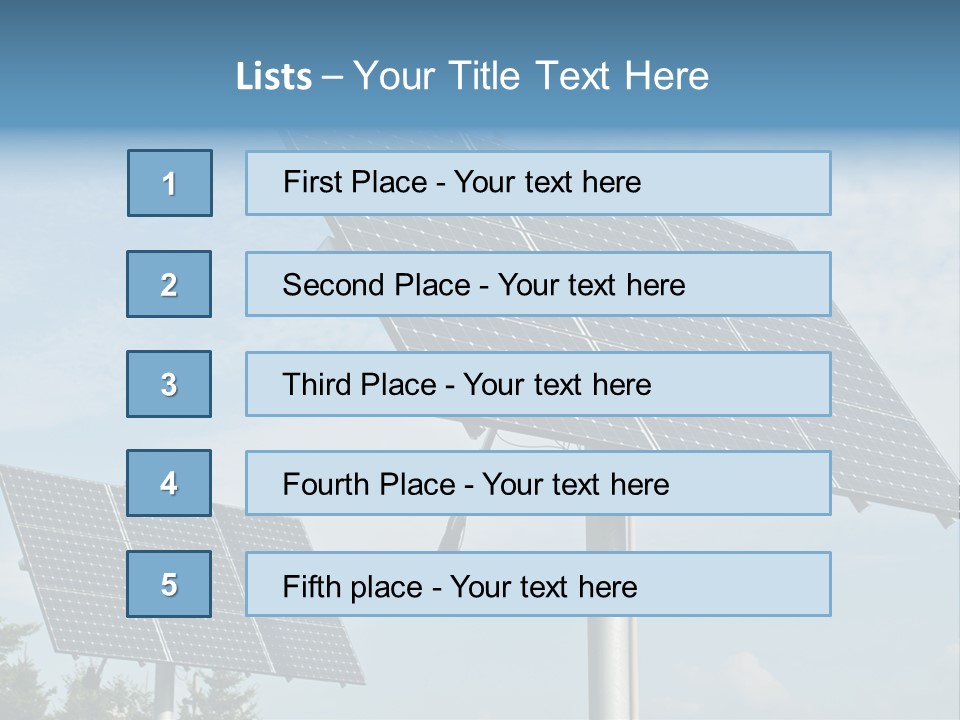 Alternative Energy Metal Sunlight PowerPoint Template
