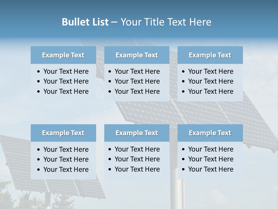 Alternative Energy Metal Sunlight PowerPoint Template