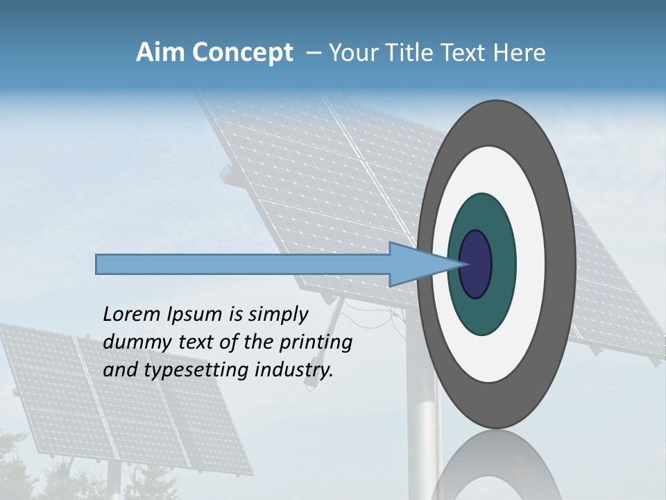 Alternative Energy Metal Sunlight PowerPoint Template