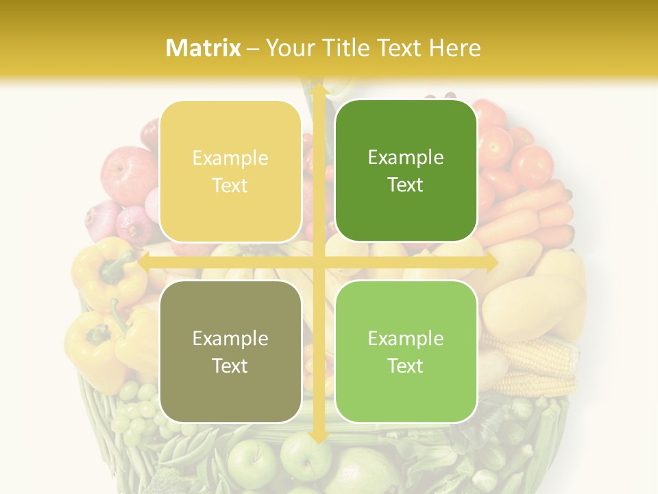 A Group Of Fruits And Vegetables Arranged In The Shape Of A Brain PowerPoint Template