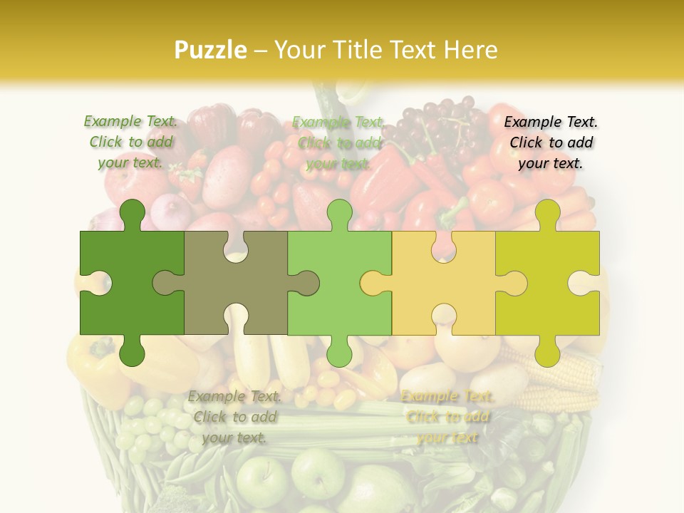 A Group Of Fruits And Vegetables Arranged In The Shape Of A Brain PowerPoint Template