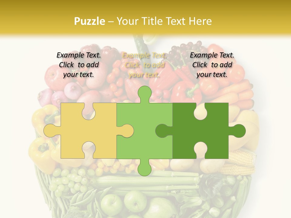 A Group Of Fruits And Vegetables Arranged In The Shape Of A Brain PowerPoint Template