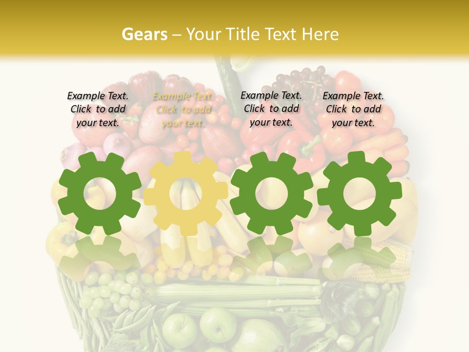 A Group Of Fruits And Vegetables Arranged In The Shape Of A Brain PowerPoint Template