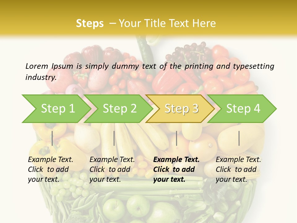 A Group Of Fruits And Vegetables Arranged In The Shape Of A Brain PowerPoint Template