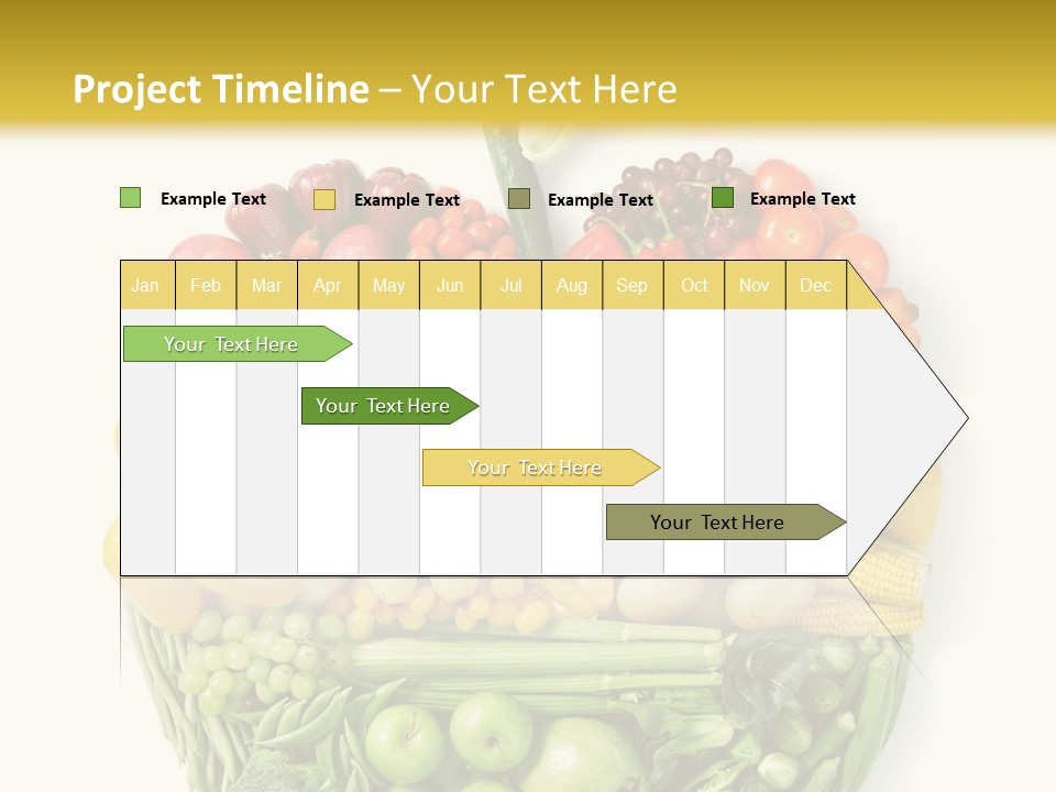 A Group Of Fruits And Vegetables Arranged In The Shape Of A Brain PowerPoint Template