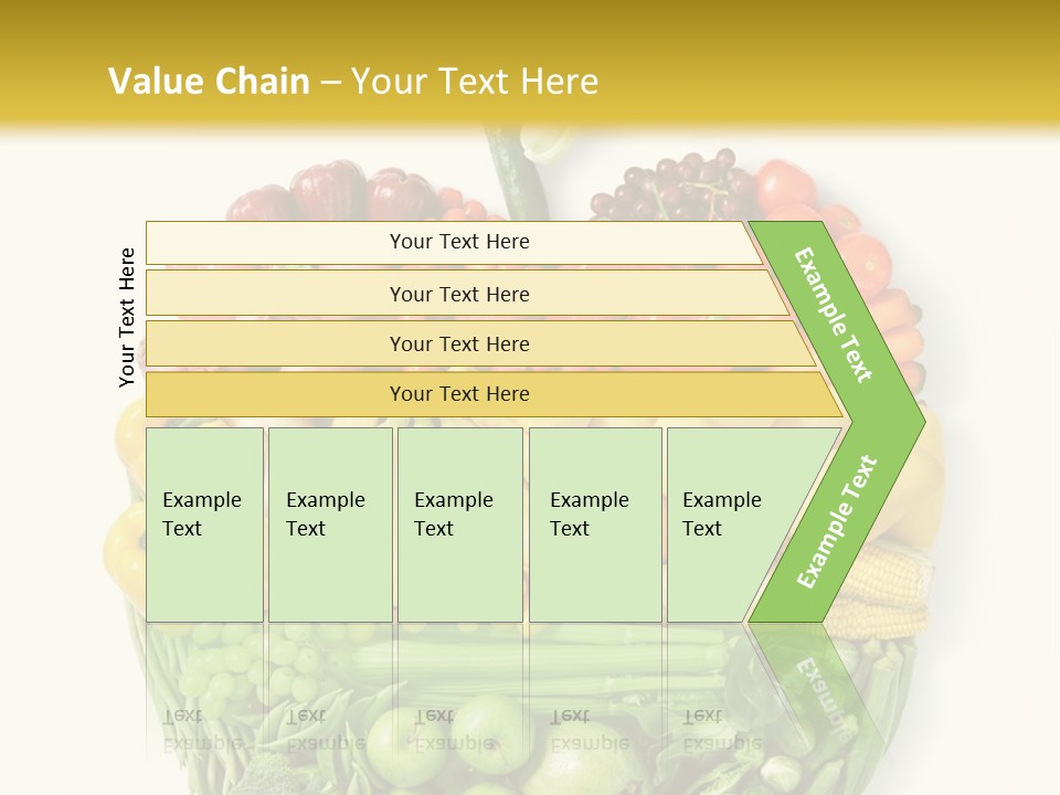 A Group Of Fruits And Vegetables Arranged In The Shape Of A Brain PowerPoint Template