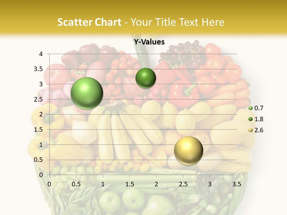 A Group Of Fruits And Vegetables Arranged In The Shape Of A Brain PowerPoint Template