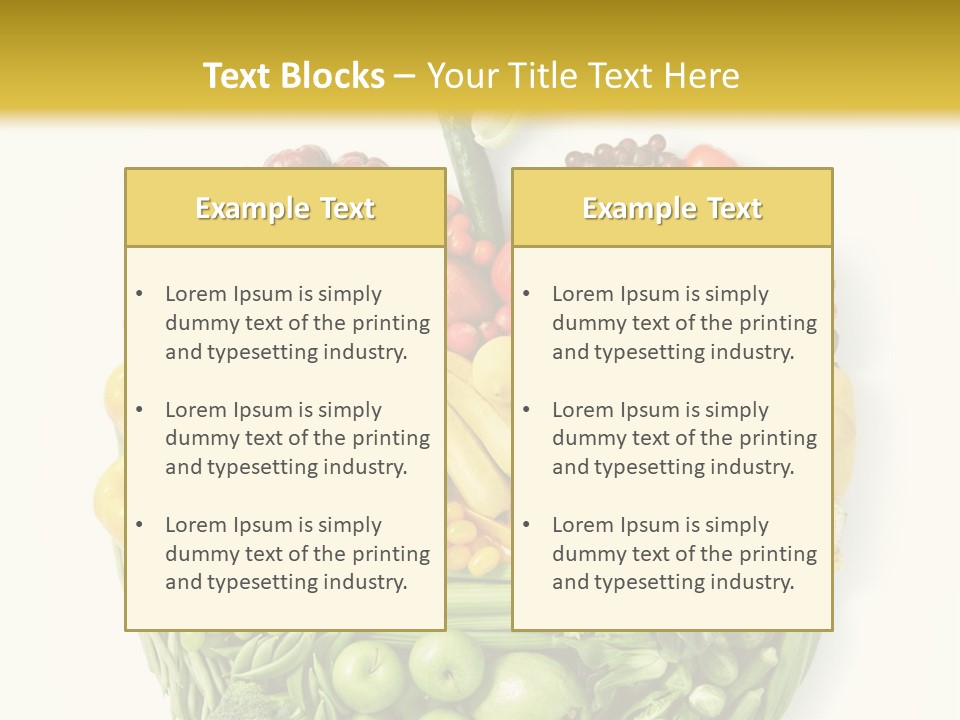 A Group Of Fruits And Vegetables Arranged In The Shape Of A Brain PowerPoint Template