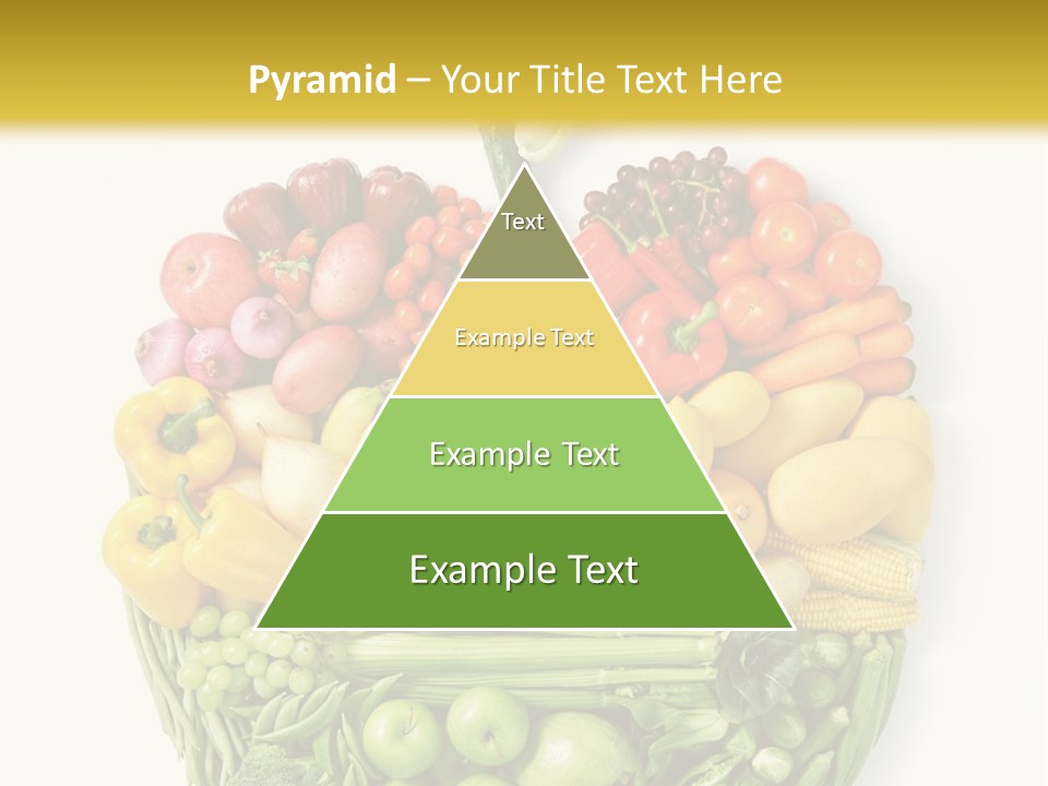 A Group Of Fruits And Vegetables Arranged In The Shape Of A Brain PowerPoint Template