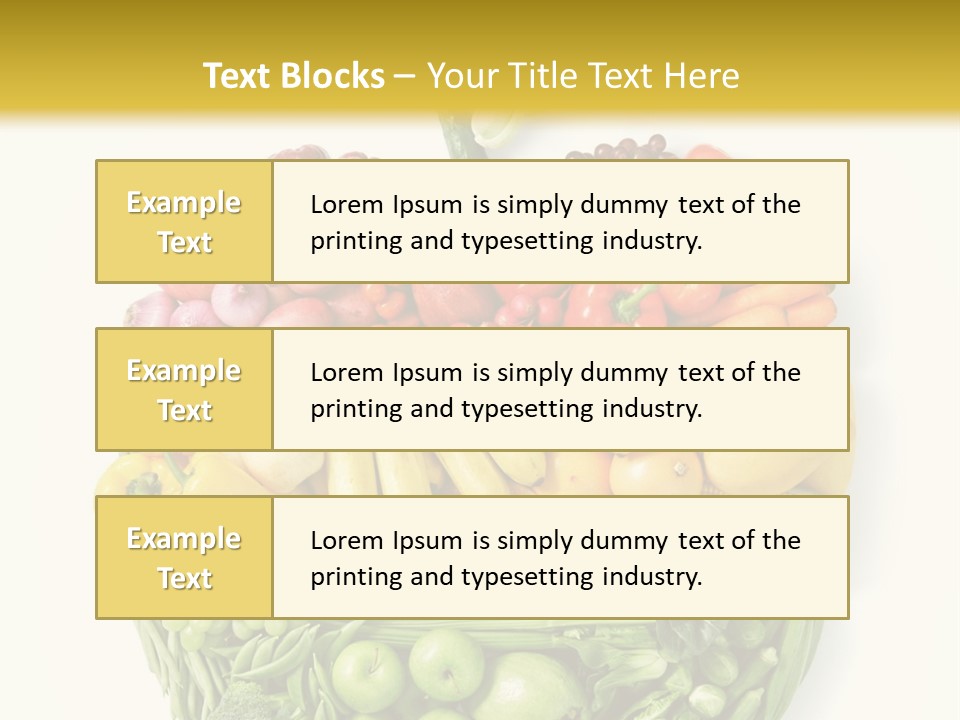 A Group Of Fruits And Vegetables Arranged In The Shape Of A Brain PowerPoint Template