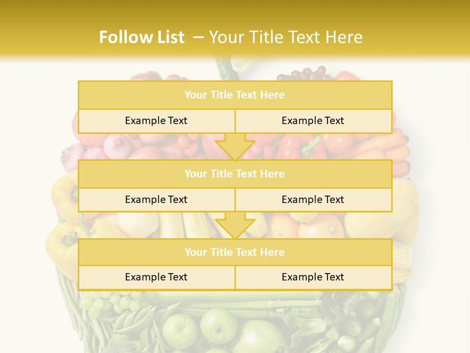 A Group Of Fruits And Vegetables Arranged In The Shape Of A Brain PowerPoint Template