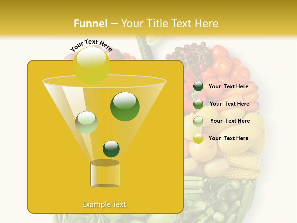 A Group Of Fruits And Vegetables Arranged In The Shape Of A Brain PowerPoint Template