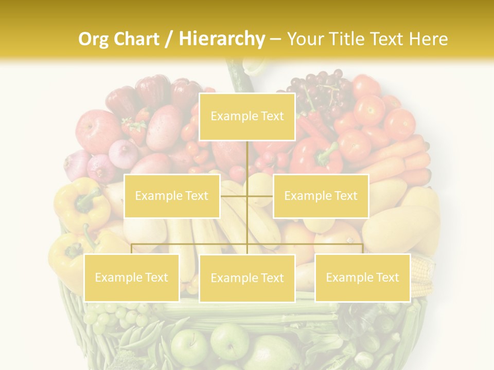 A Group Of Fruits And Vegetables Arranged In The Shape Of A Brain PowerPoint Template