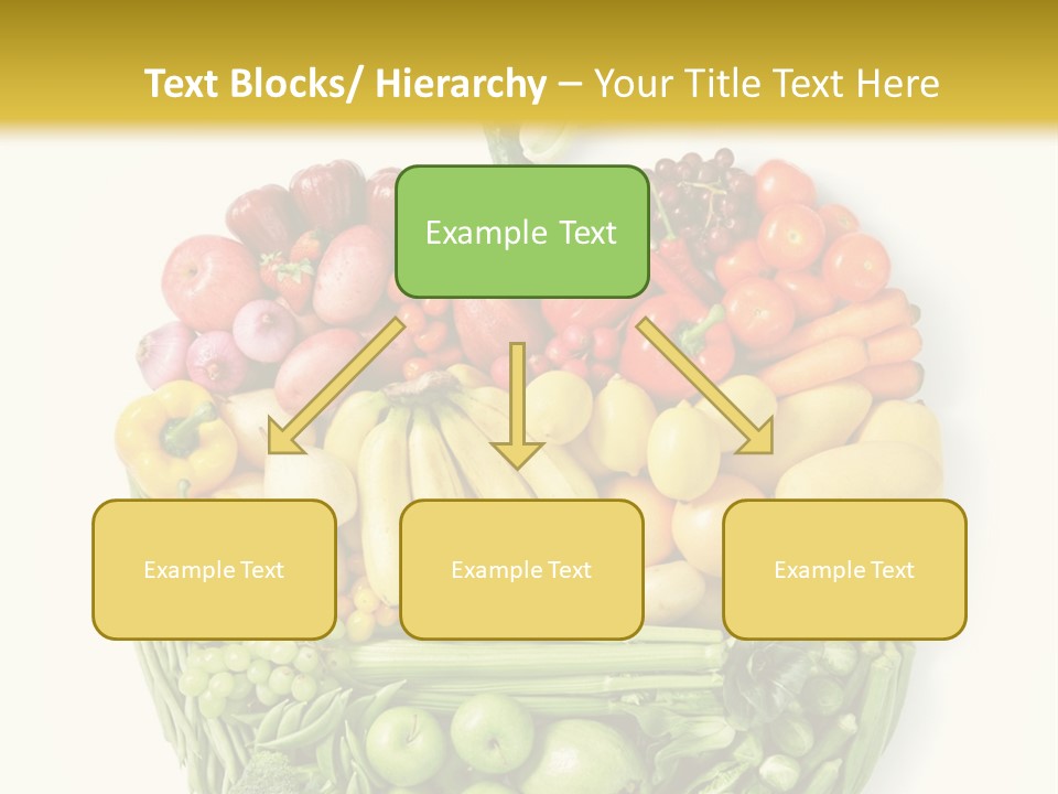 A Group Of Fruits And Vegetables Arranged In The Shape Of A Brain PowerPoint Template