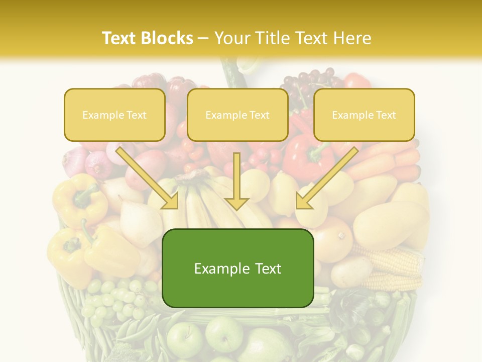 A Group Of Fruits And Vegetables Arranged In The Shape Of A Brain PowerPoint Template