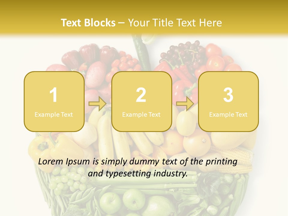 A Group Of Fruits And Vegetables Arranged In The Shape Of A Brain PowerPoint Template