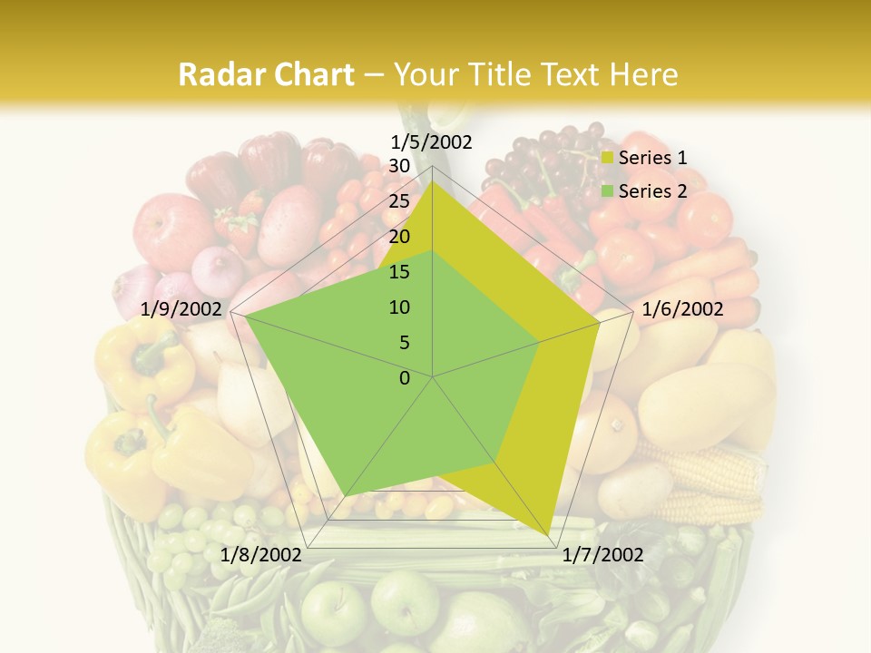 A Group Of Fruits And Vegetables Arranged In The Shape Of A Brain PowerPoint Template