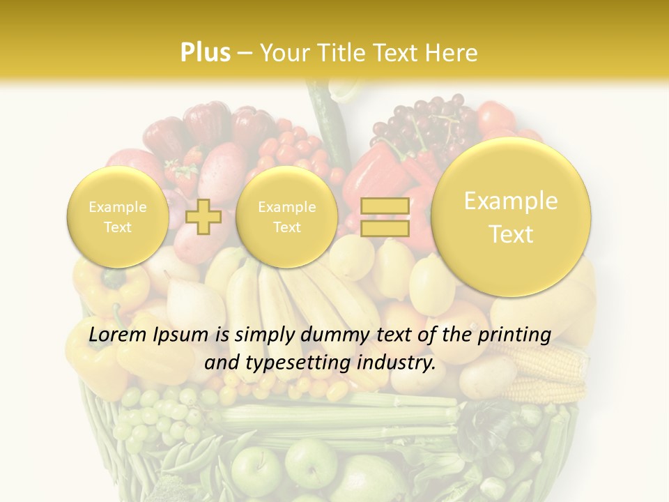 A Group Of Fruits And Vegetables Arranged In The Shape Of A Brain PowerPoint Template