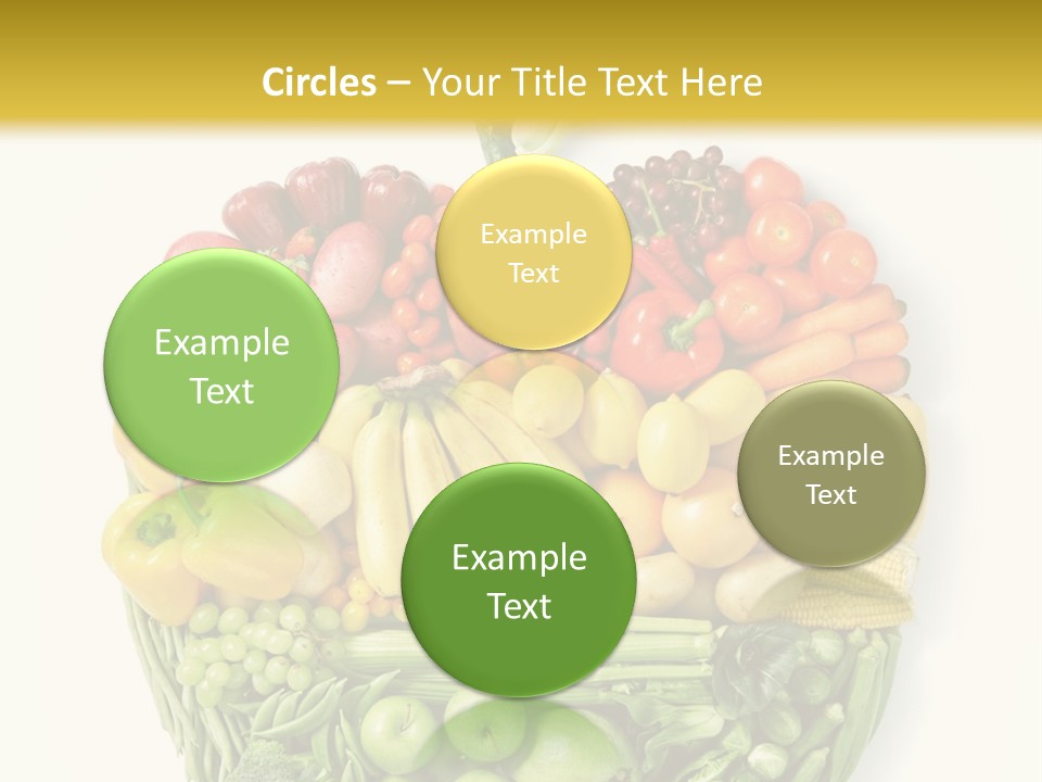 A Group Of Fruits And Vegetables Arranged In The Shape Of A Brain PowerPoint Template