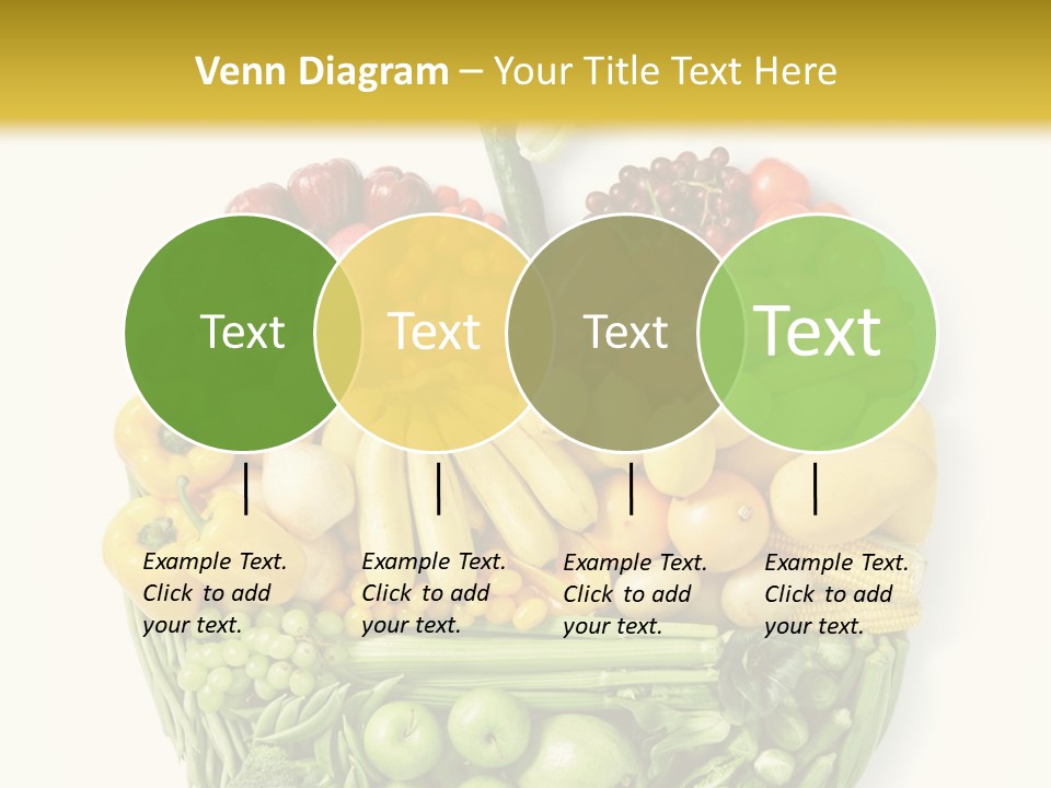 A Group Of Fruits And Vegetables Arranged In The Shape Of A Brain PowerPoint Template