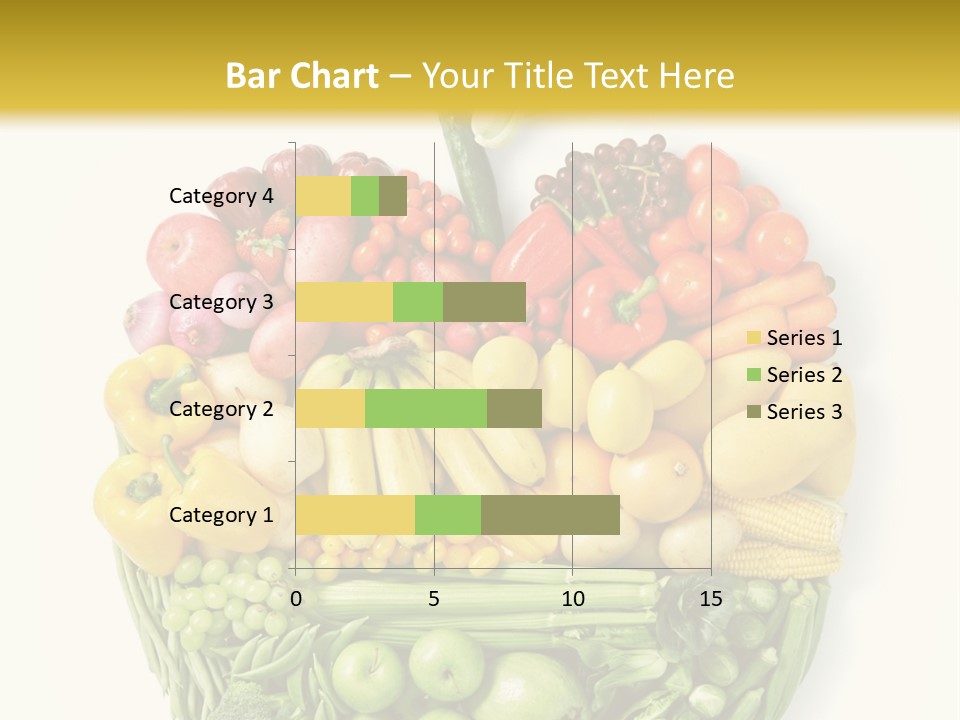 A Group Of Fruits And Vegetables Arranged In The Shape Of A Brain PowerPoint Template