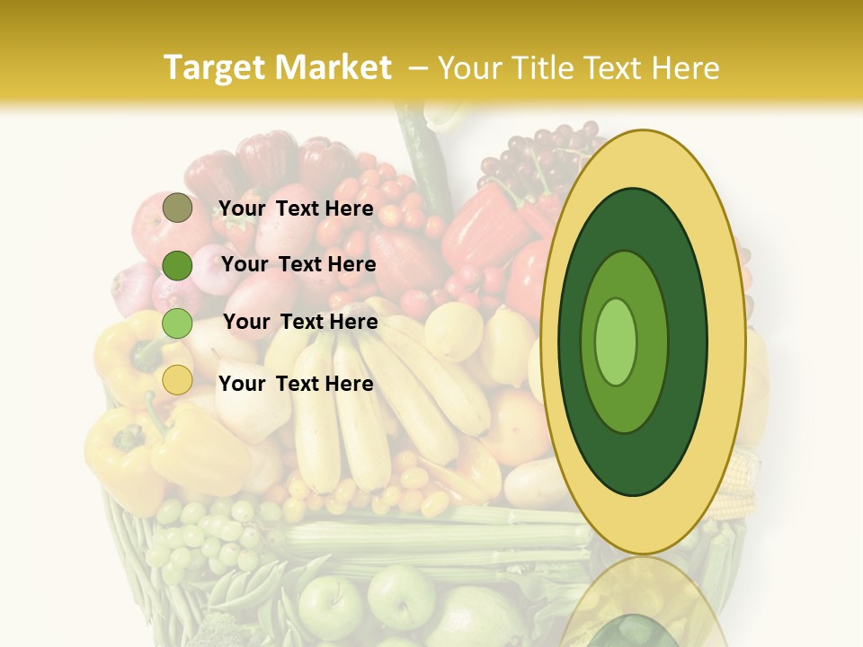 A Group Of Fruits And Vegetables Arranged In The Shape Of A Brain PowerPoint Template