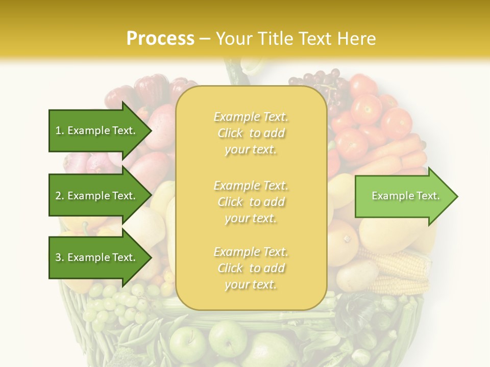 A Group Of Fruits And Vegetables Arranged In The Shape Of A Brain PowerPoint Template