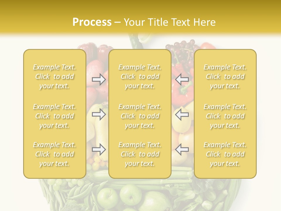 A Group Of Fruits And Vegetables Arranged In The Shape Of A Brain PowerPoint Template