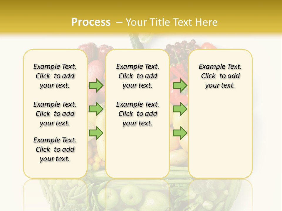 A Group Of Fruits And Vegetables Arranged In The Shape Of A Brain PowerPoint Template