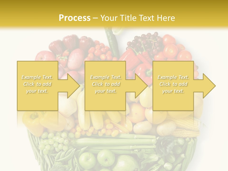 A Group Of Fruits And Vegetables Arranged In The Shape Of A Brain PowerPoint Template