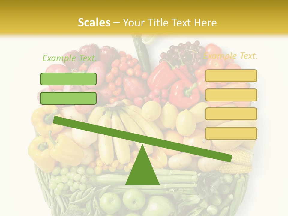A Group Of Fruits And Vegetables Arranged In The Shape Of A Brain PowerPoint Template