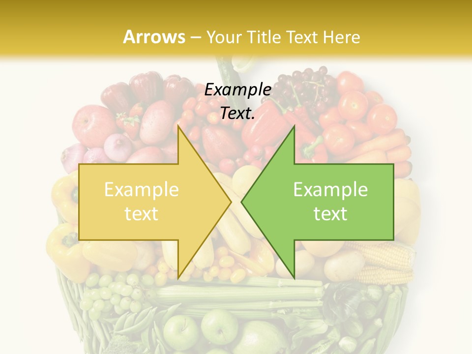 A Group Of Fruits And Vegetables Arranged In The Shape Of A Brain PowerPoint Template