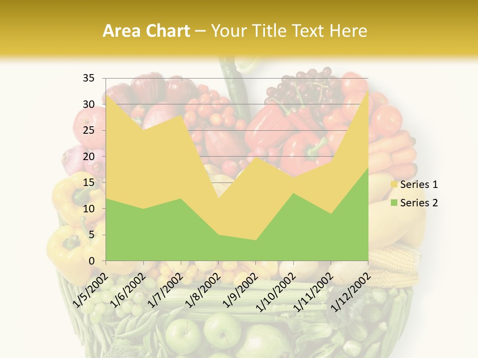 A Group Of Fruits And Vegetables Arranged In The Shape Of A Brain PowerPoint Template
