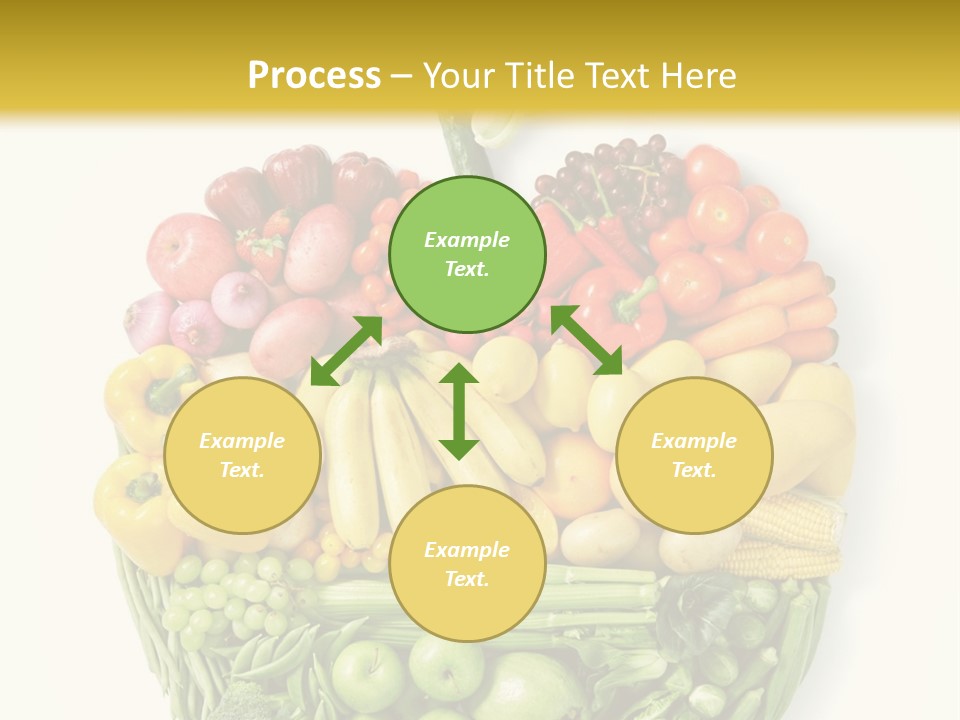 A Group Of Fruits And Vegetables Arranged In The Shape Of A Brain PowerPoint Template
