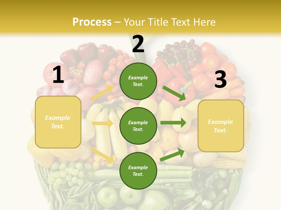 A Group Of Fruits And Vegetables Arranged In The Shape Of A Brain PowerPoint Template