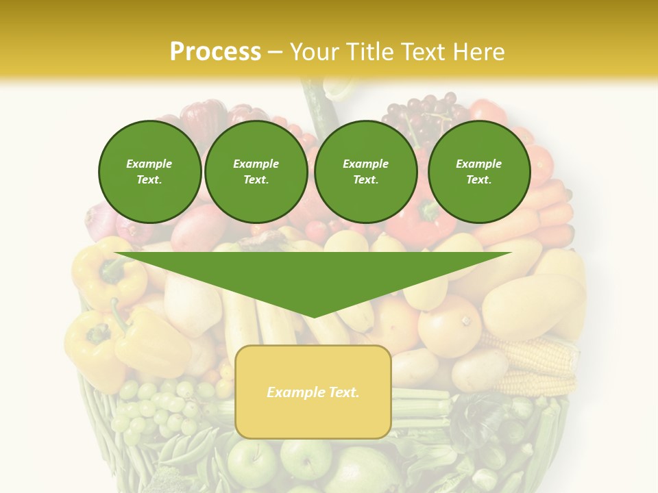 A Group Of Fruits And Vegetables Arranged In The Shape Of A Brain PowerPoint Template