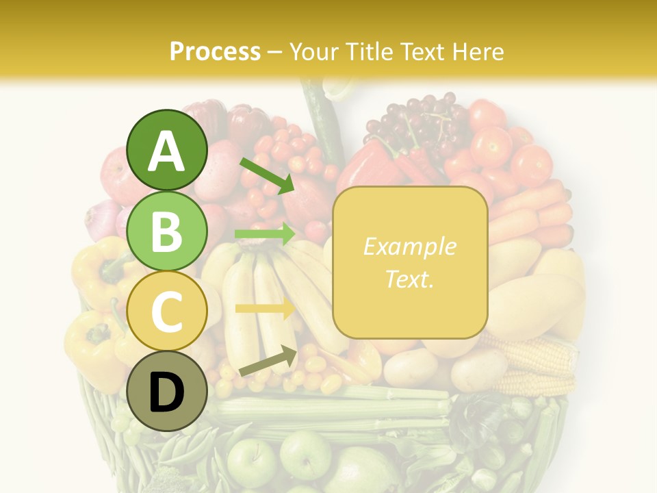 A Group Of Fruits And Vegetables Arranged In The Shape Of A Brain PowerPoint Template