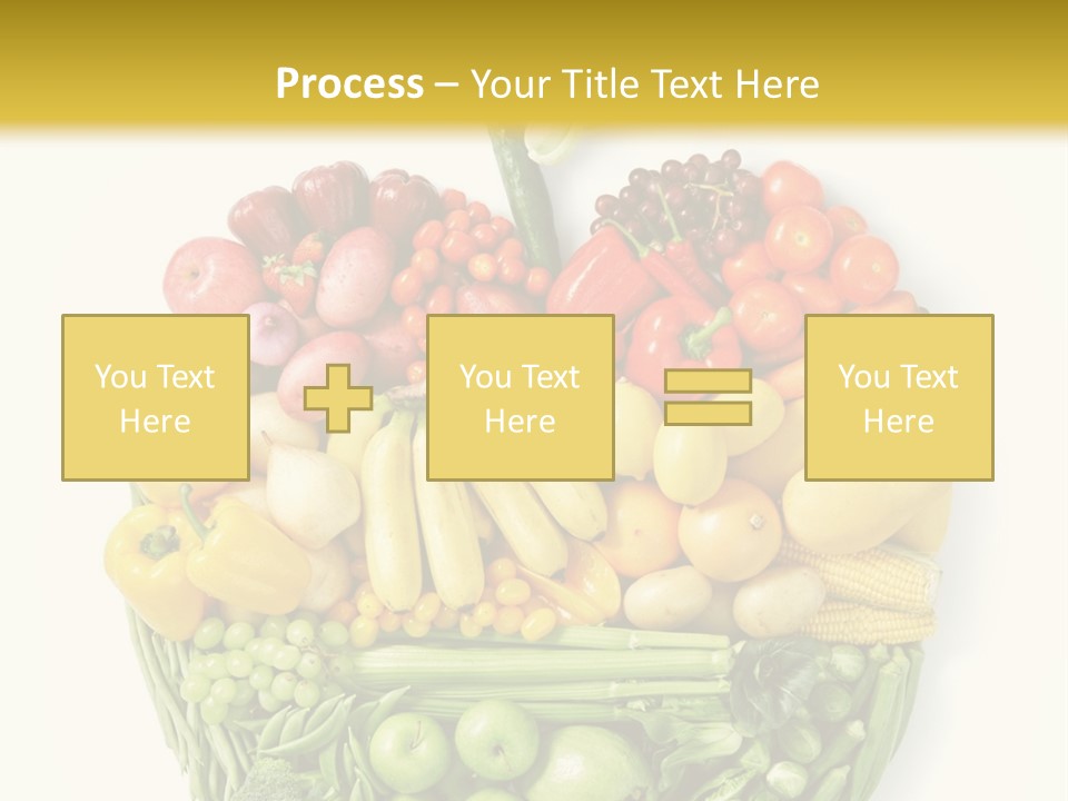 A Group Of Fruits And Vegetables Arranged In The Shape Of A Brain PowerPoint Template