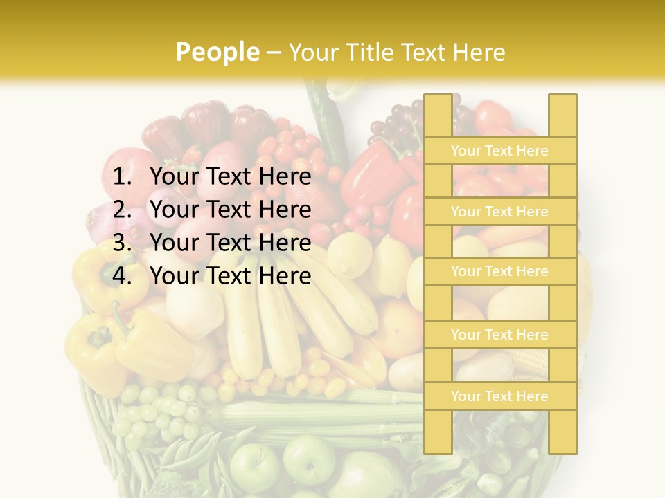 A Group Of Fruits And Vegetables Arranged In The Shape Of A Brain PowerPoint Template