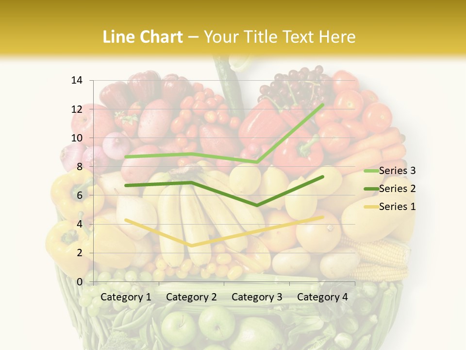 A Group Of Fruits And Vegetables Arranged In The Shape Of A Brain PowerPoint Template
