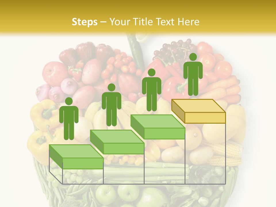 A Group Of Fruits And Vegetables Arranged In The Shape Of A Brain PowerPoint Template