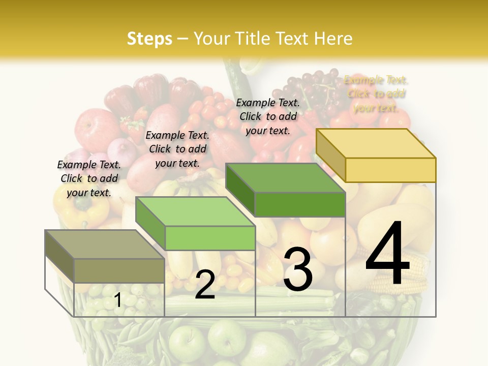 A Group Of Fruits And Vegetables Arranged In The Shape Of A Brain PowerPoint Template