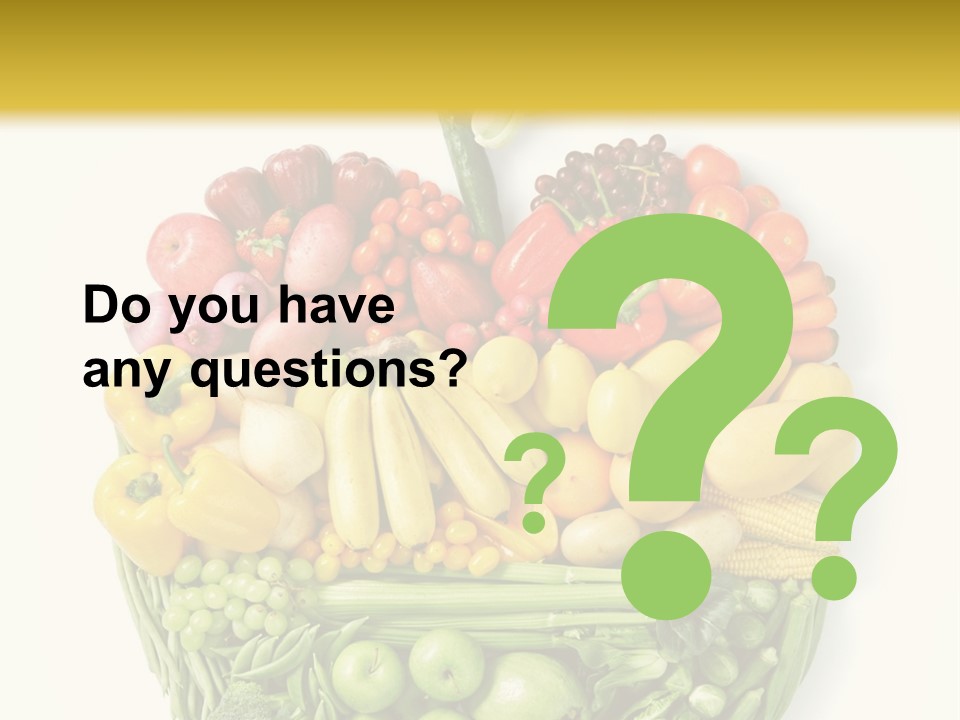 A Group Of Fruits And Vegetables Arranged In The Shape Of A Brain PowerPoint Template