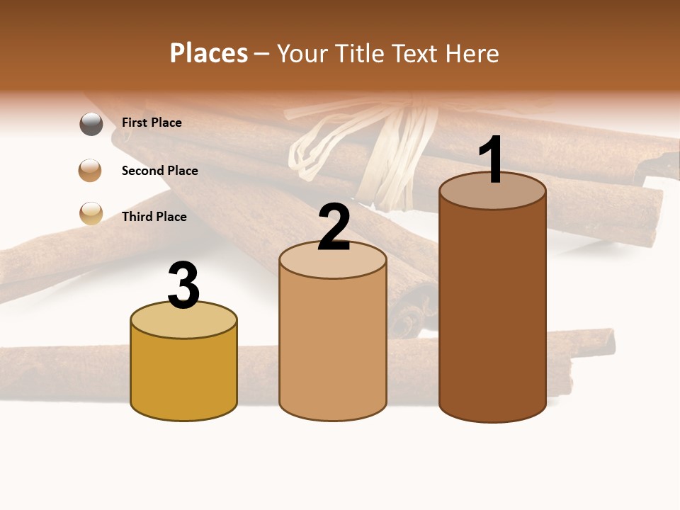 A Pile Of Cinnamon Sticks On A White Background PowerPoint Template