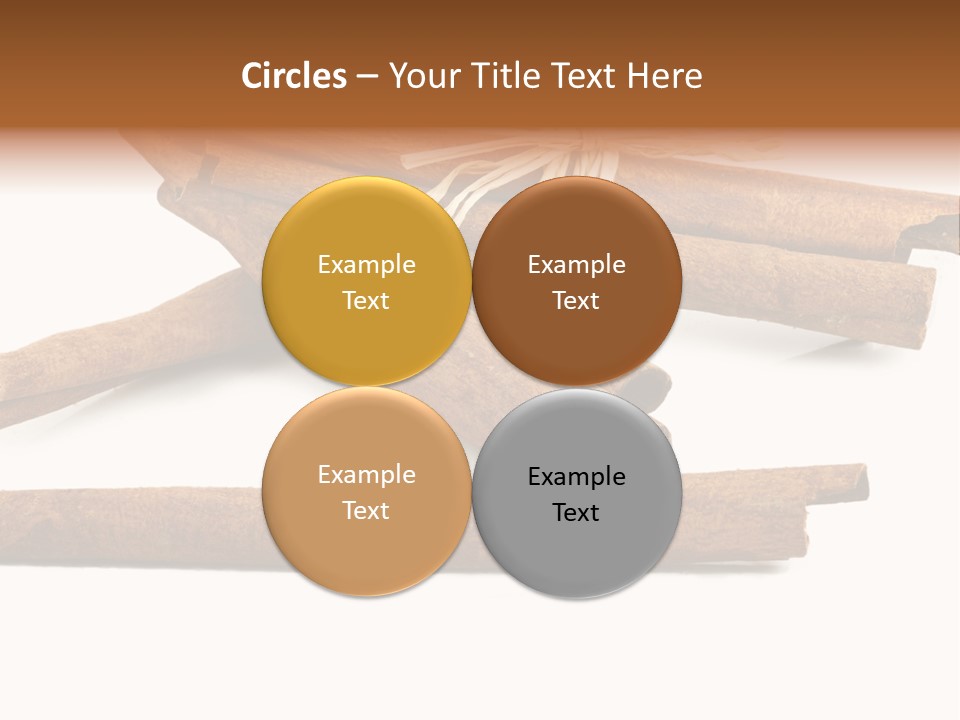 A Pile Of Cinnamon Sticks On A White Background PowerPoint Template